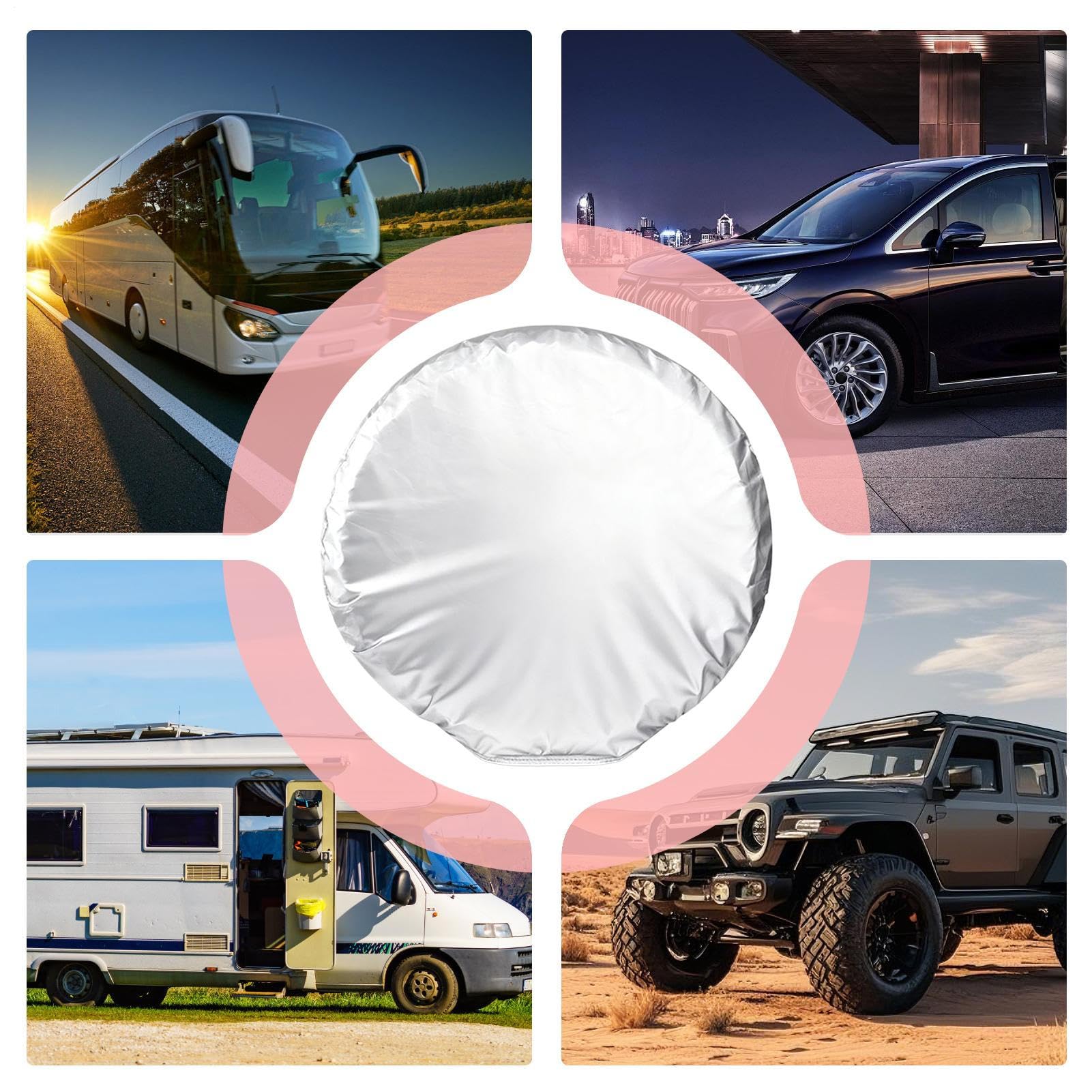 Housse de Roue de Secours – Protection complète des Roues | Housse de Pneu de remorque de Rechange, Housѕe de Pluie Universelle pour pneus de, SUV, Garage extérieur, Camping, remorque, véhicul