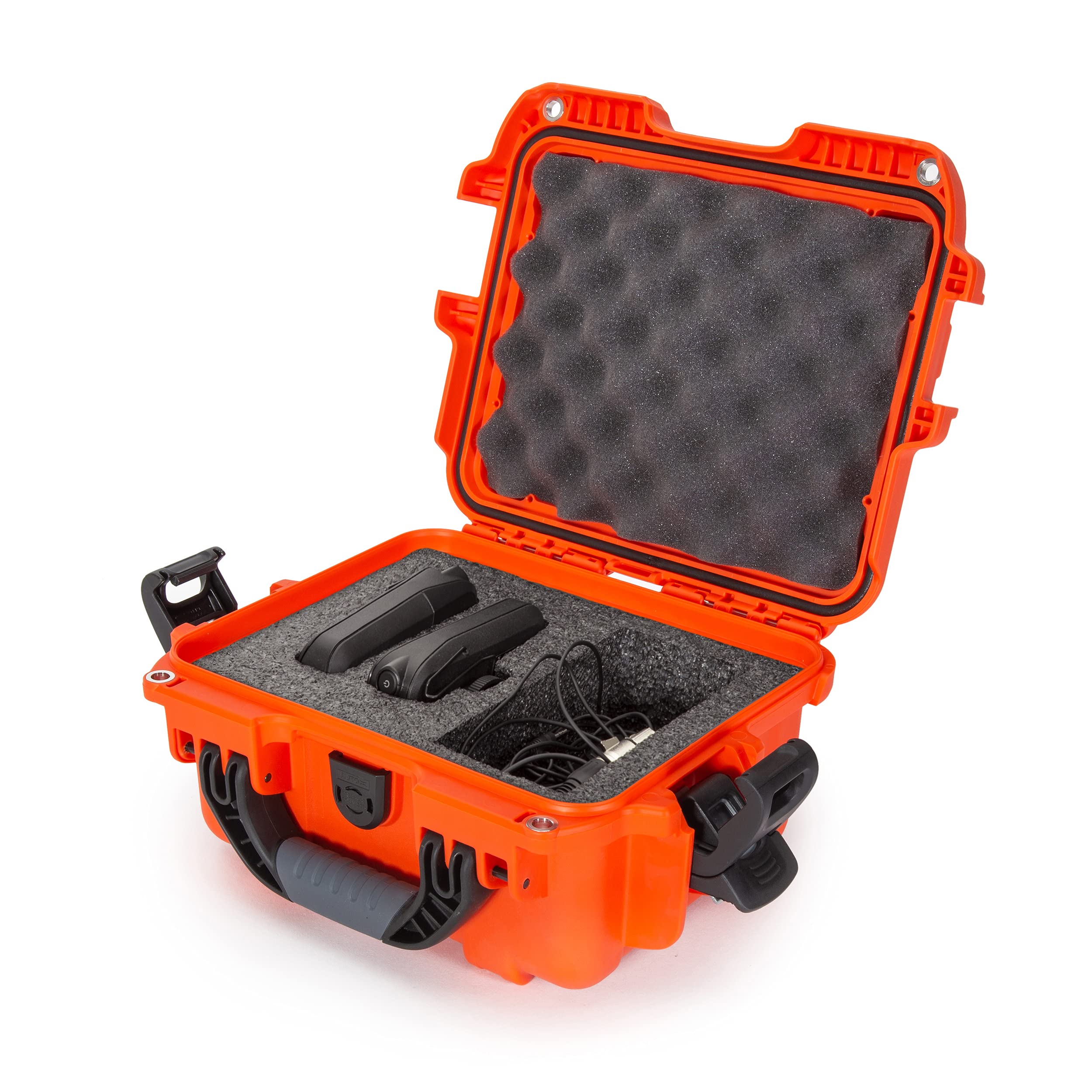 Nanuk 905 wasserdichter Hartschalenkoffer mit Schaumstoffeinlage für RodeLink Wireless Kit – Orange