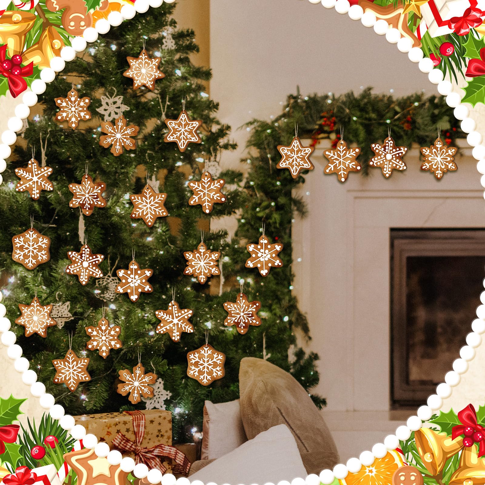 Amazon.com: Quzzil 36 Pcs Christmas Gingerbread Ornaments for Tree