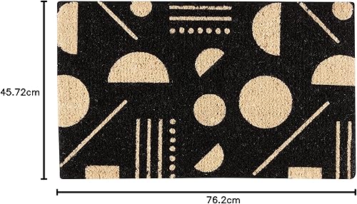 Miniatura 6 de Danica Studio Domino - Tapete de fibra de coco impreso, 18 x 30 pulgadas
