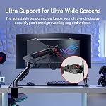 ROG Ergo Monitor Arm (AAS01R) – Mechanical Spring Monitor Mount with Desk Clamp and Grommet Mount, Holds Up to 49-inch* Within 13.5kg, Pivot/Swivel/Tilt/Rotation/Height Adjustable, VESA 100 x 100 mm