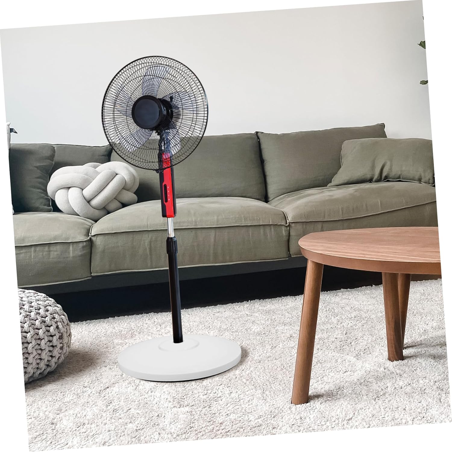 Cabilock Fan Bottom Base Replacement Universal Stand up Fan Base Replacement Easy-clean Surface Floor Fan Chassis Part Black