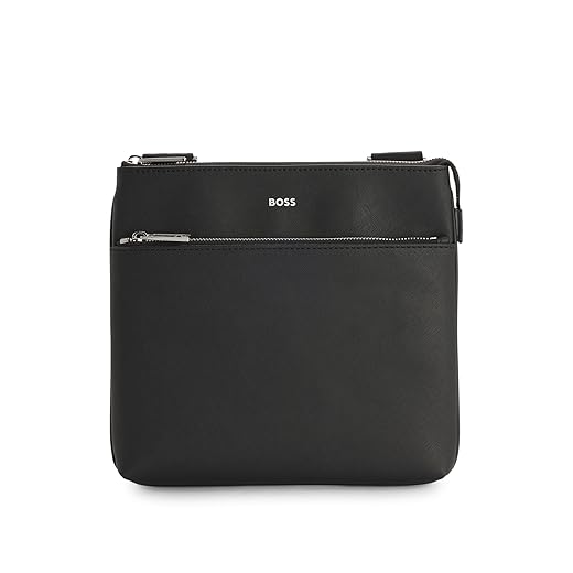 Pochette BOSS Homme Zair S - enveloppe en cuir structuré avec logo