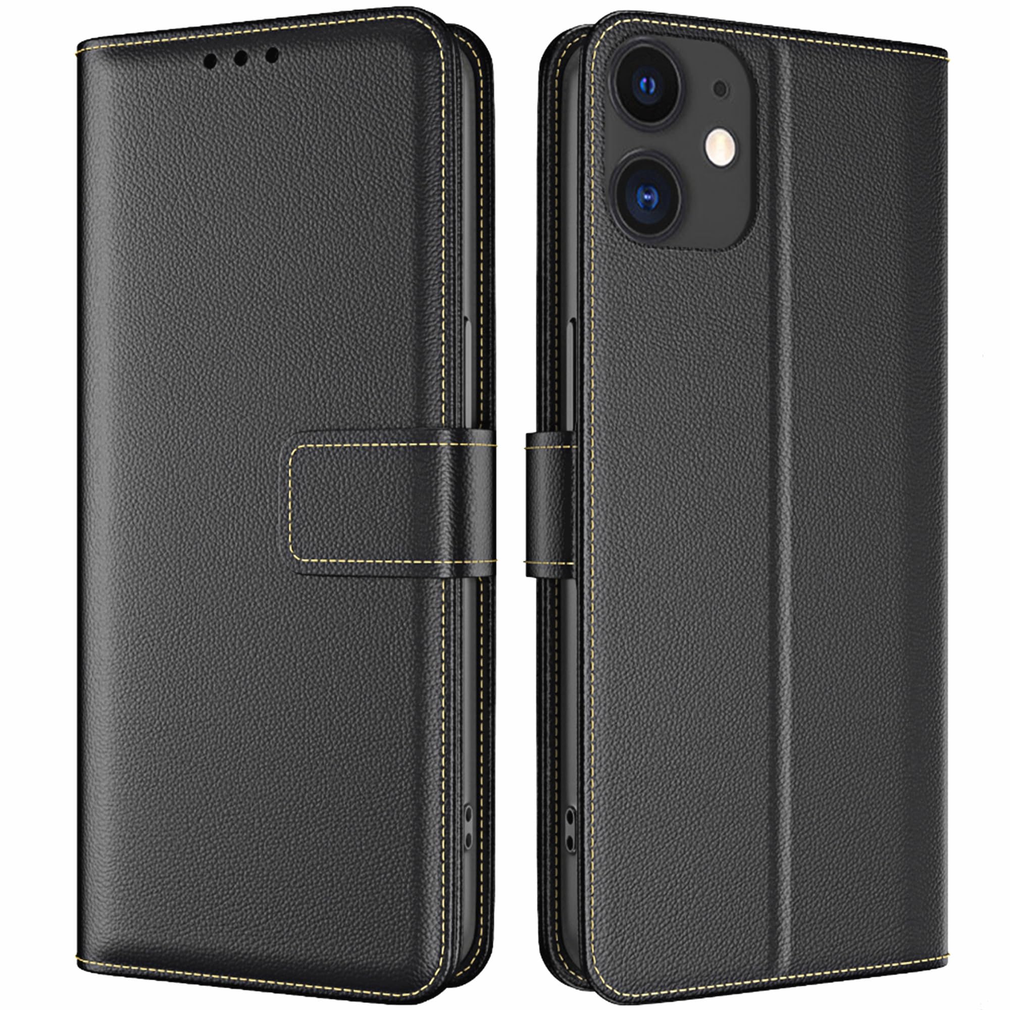 Custodia Portafoglio In Pelle Per UMIDIGI C1 Con Slot Carte E Supporto - GOKEN Nero