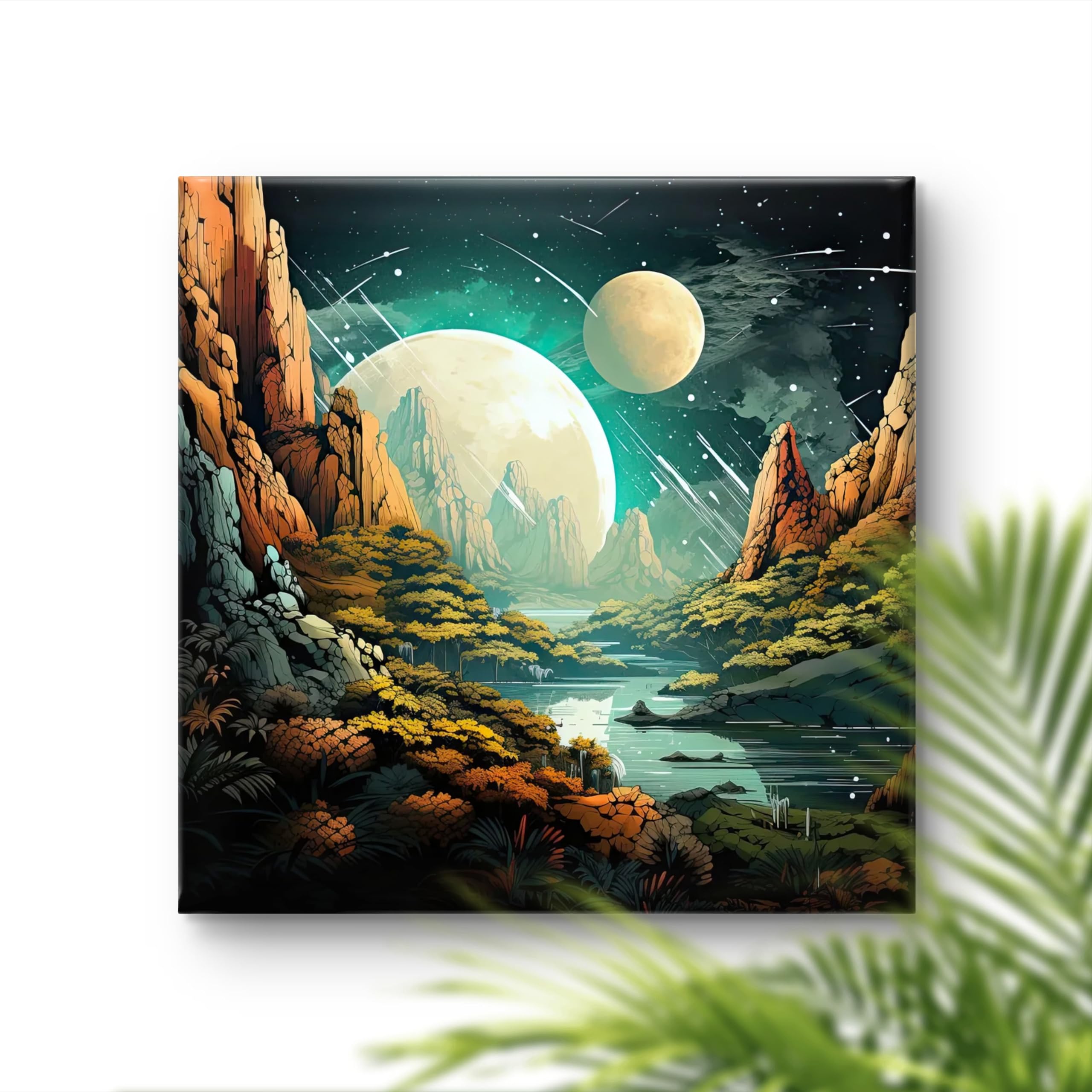 Amazon.com: Livin'luxe Fantasy Landscape Canvas Wall Art, Twin