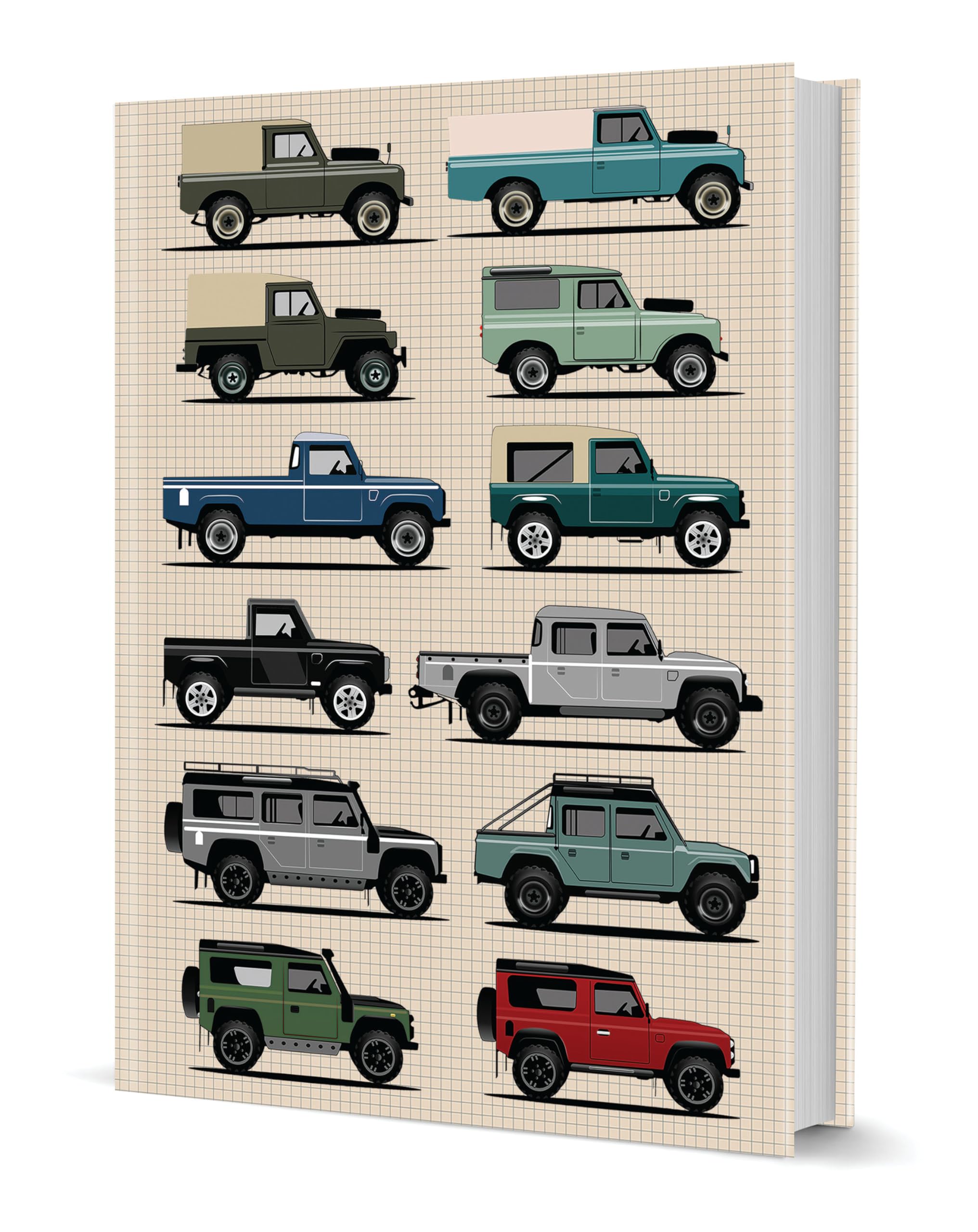 Coach House Partners 4x4 Off Roader Hardcover Notebook, A5, 120 Pages Lined, Multi-Coloured
