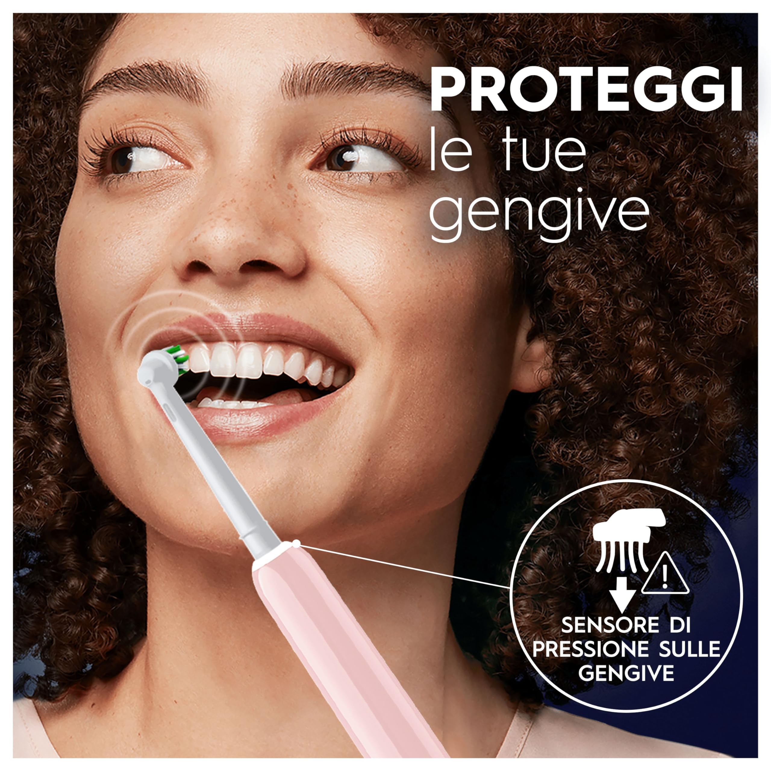 Oral-B Spazzolini Elettrici Ricaricabili Pro Series 1 Rosa e Nero con 2 Testine di Ricambio. 2 Spazzolini