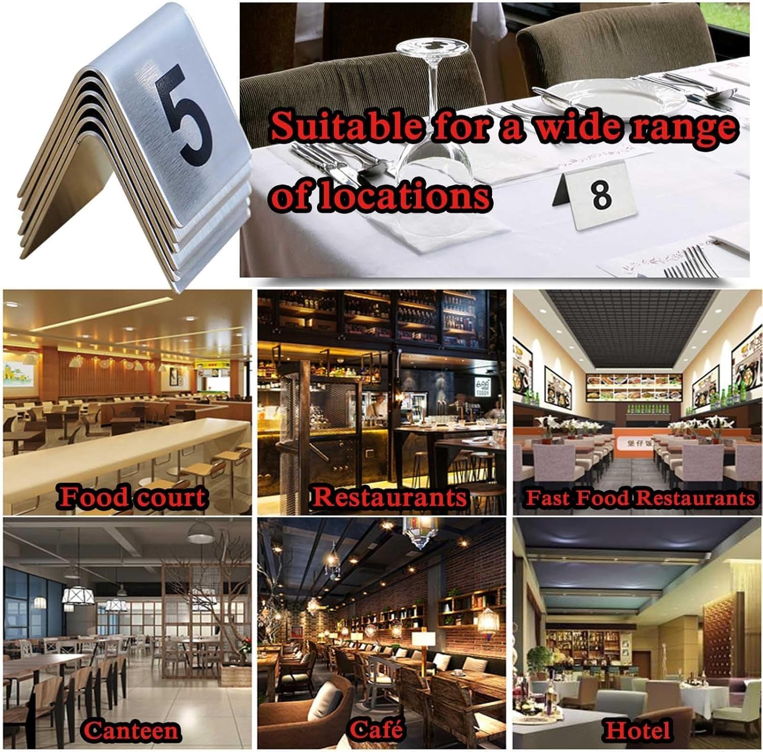 Doppelseitig Nummeriertes Edelstahl Tischschild 1-25 1-50 Sitzplan Tischkarten Restaurant Hochzeits Sitzkarte Für Veranstaltungen,Bankette,Gastronomie,Hochzeitsbankett Tischdeko,Silber,1~50