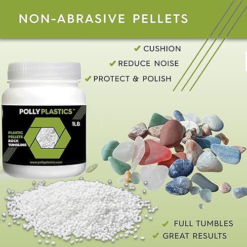 Miniatura 3 de Polly Plastics Pellets de polietileno de plástico de polipropileno  1 libra de medios para aumentar la acción de volteo