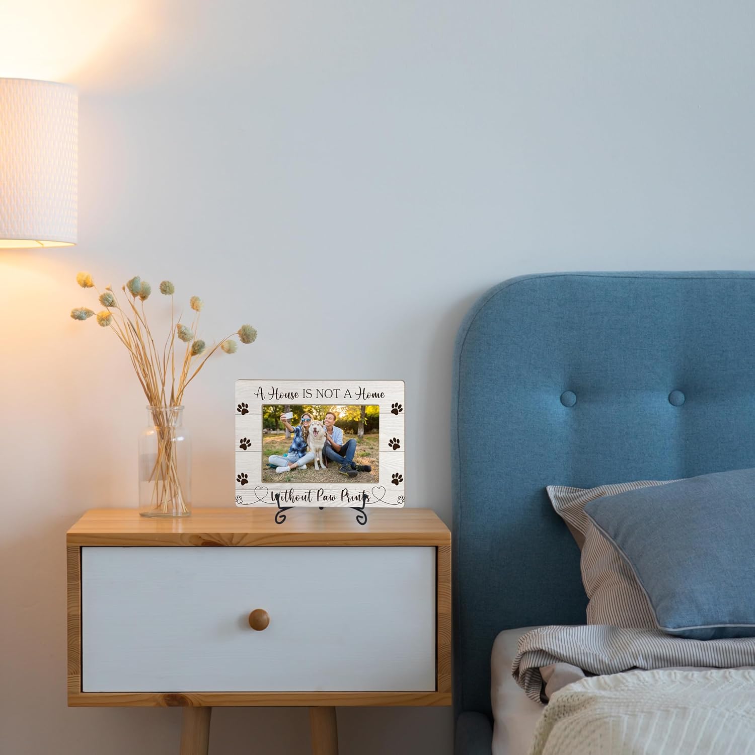 Dog Gifts Picture Frame with Iron Stand, Dogs Lovers Gift for Women or Men, Puppy Themed Gift for New Owners Photo Frame Horizontal Photo for Tabletop Display A-01 - Image 4