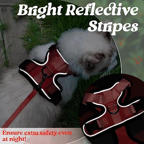 Miniatura 117 de rabbitgoo Arnés y correa para caminar, a prueba de escapes, chaleco suave y ajustable para gatos, fácil de controlar, transpirable, tiras