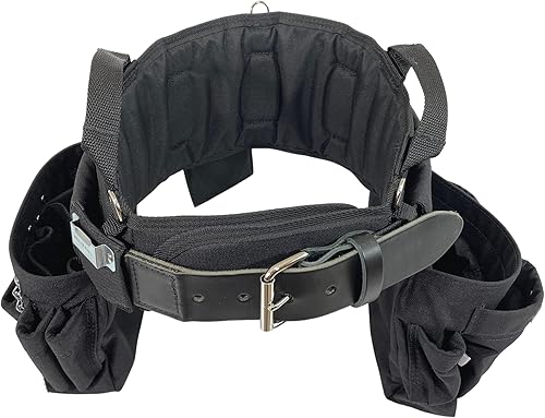 Miniatura 4 de BOULDER BAG Professional Electrician's MAX Combo con cómodo cinturón de herramientas de apoyo en la espalda, hebilla de cinturón de cuero, cinturón