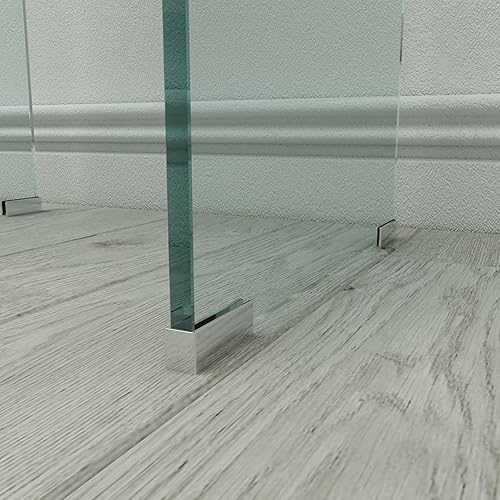 Miniatura 5 de Mesa auxiliar de vidrio transparente para sala de estar, mesa auxiliar de cristal, mesita de noche de vidrio moderna, bien a juego con mesa de 1