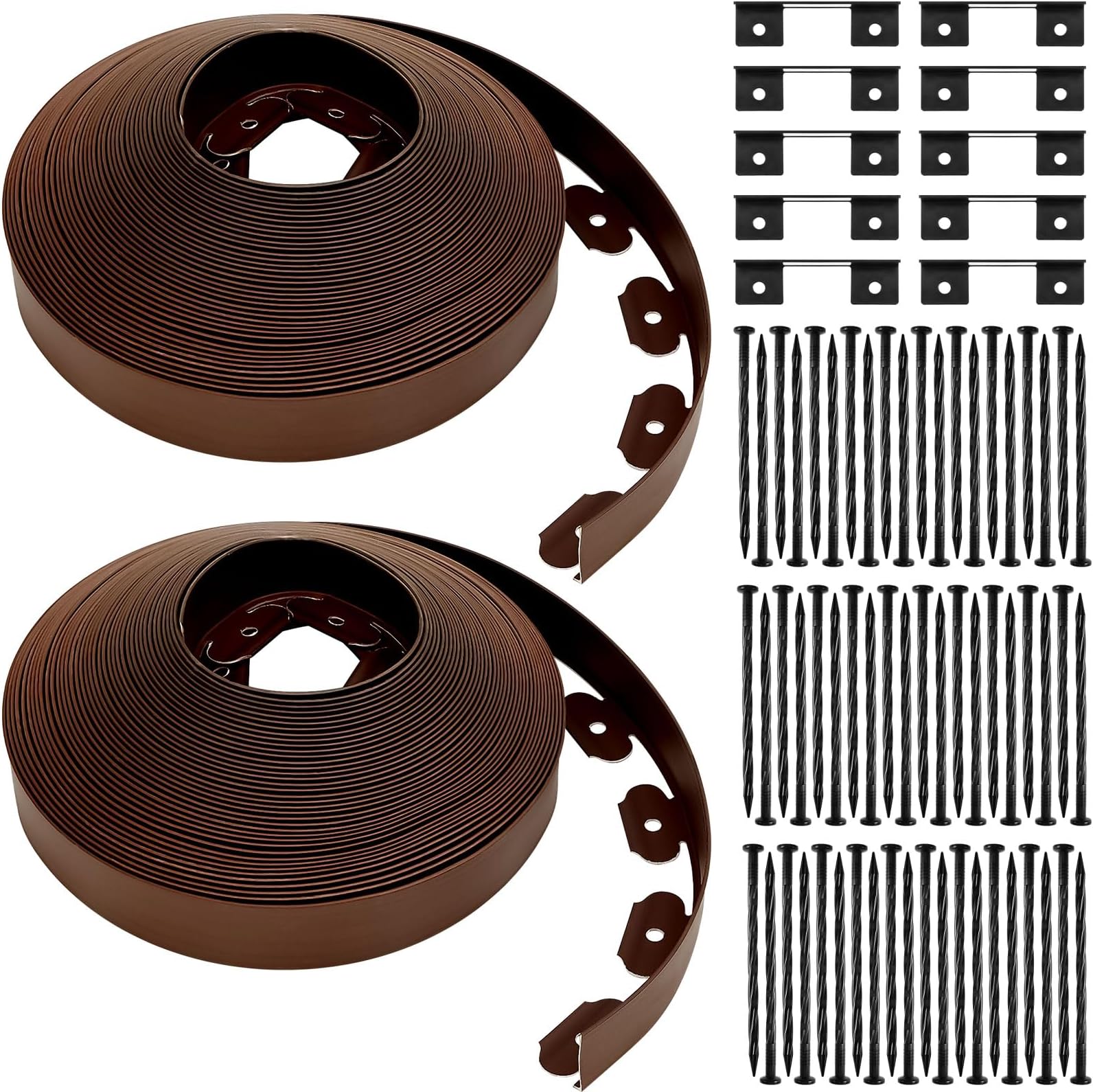 Landscape Edging Kit,40FT Plastic No Dig Garden Edging