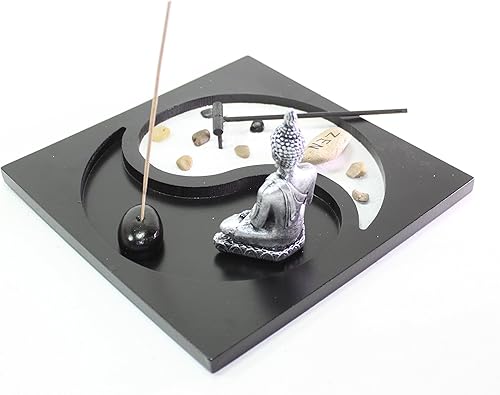 Miniatura 3 de We pay your sales tax Mesa Taiji Yin Yang Buda Zen Jardín Arena Rock Incienso Quemador Gifr y Decoración del Hogar (G16227)