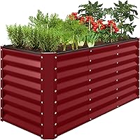 Vista 29 de Best Choice Products Cama de jardín elevada de metal para exteriores de 6 x 3 x 2 pies, maceta de raíces profundas para verduras, flores, hierbas