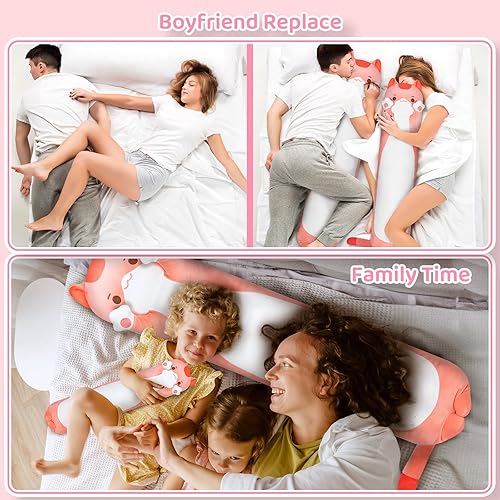 Miniatura 4 de Almohada larga de peluche Kawaii para el cuerpo, lindos animales de peluche de gatos, peluches grandes, juguetes de peluche grandes, regalo para