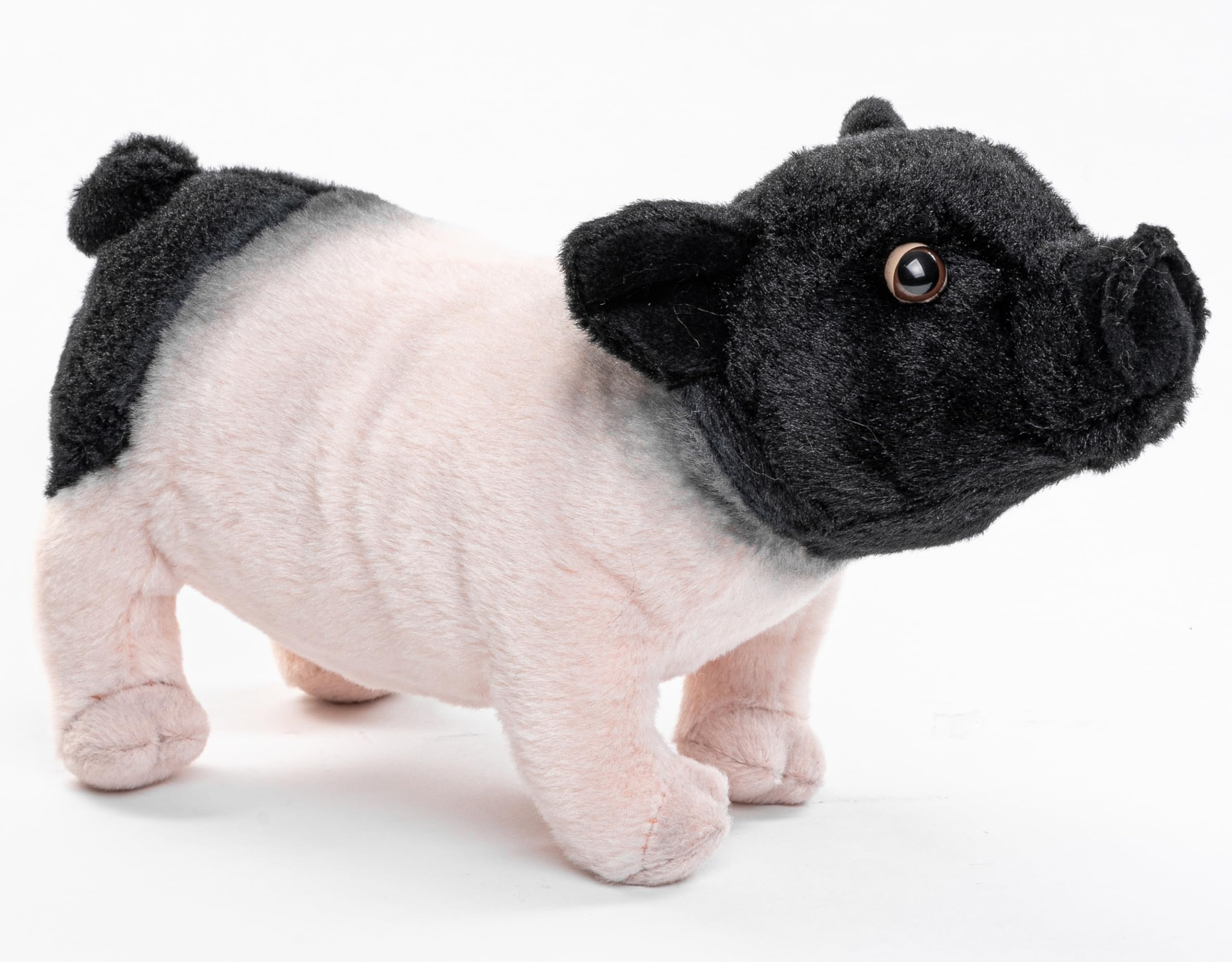 Uni-Toys - Swabian Hallisch country pig pink-black - 28 cm (length) - plush pig, piglet, pig - plush toy, cuddly toy โ image 1