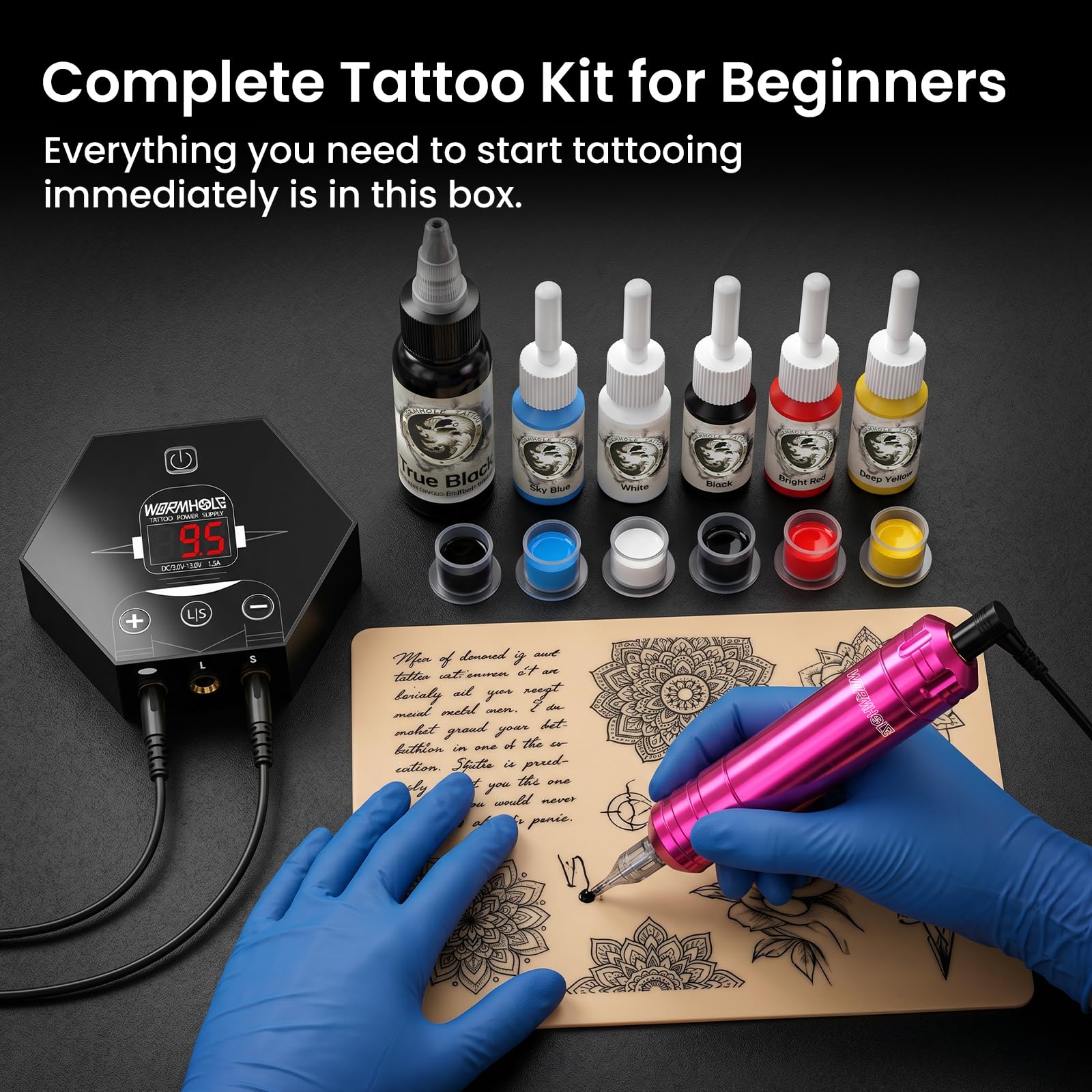 Amazon.com: Wormhole Tattoo Kit for Beginners Complete Rotary
