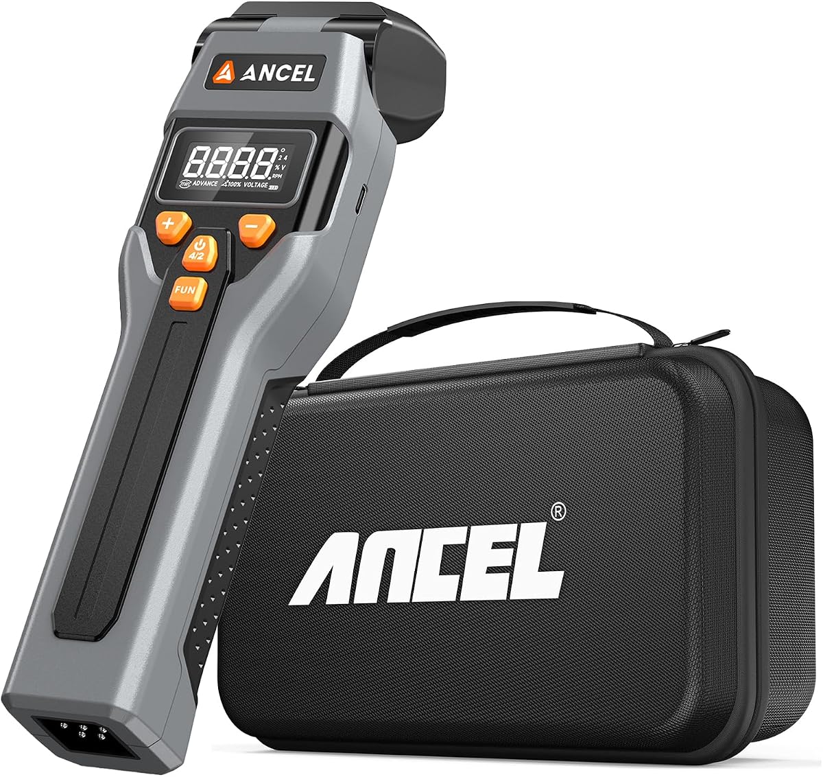 ANCEL LT70 Luz de sincronización digital automotriz con caja de almacenamiento de estuche protector rígido grande ANCEL