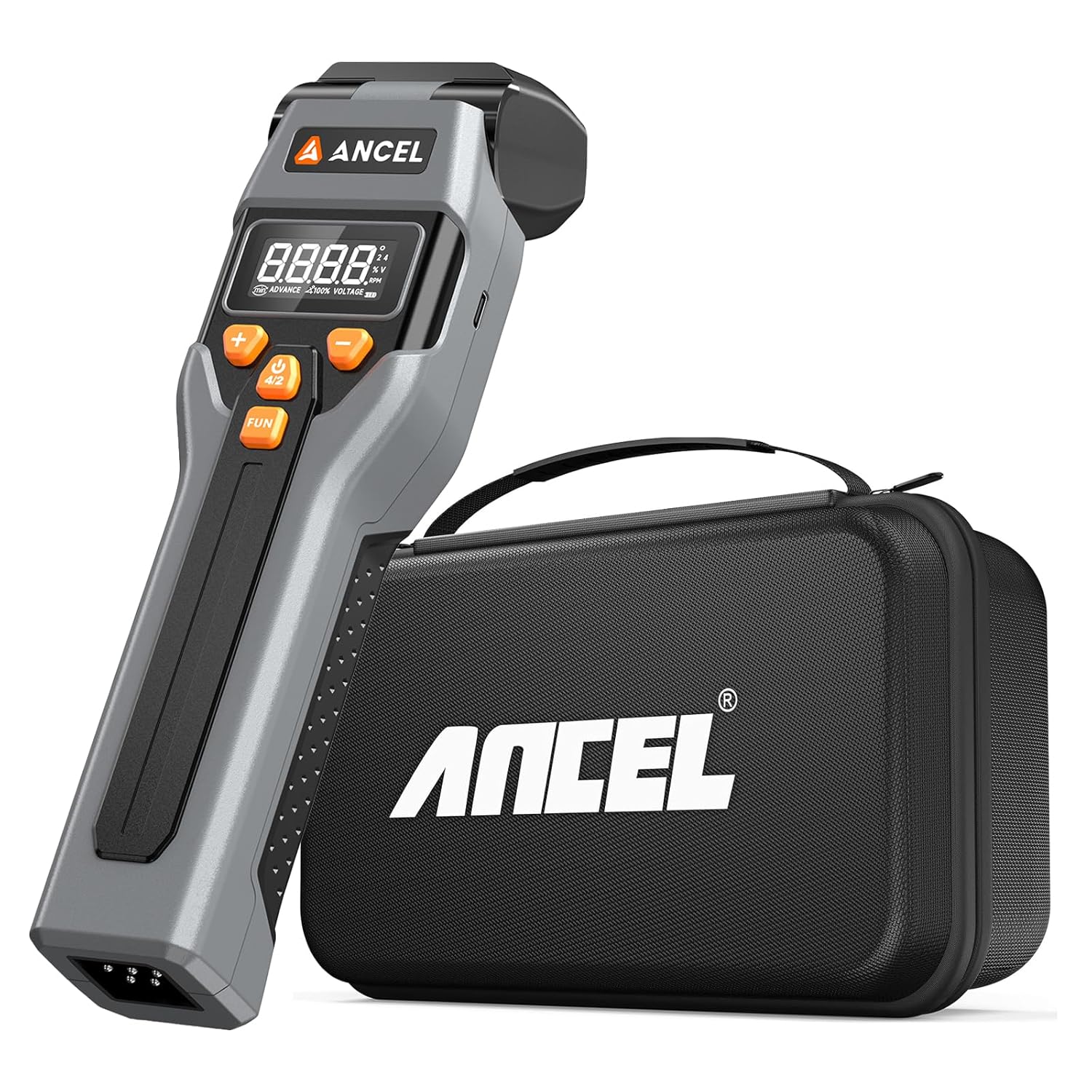 ANCEL LT70 Digital Timing Light Automotive with ANCEL Large Hard Protective Case Storage Box