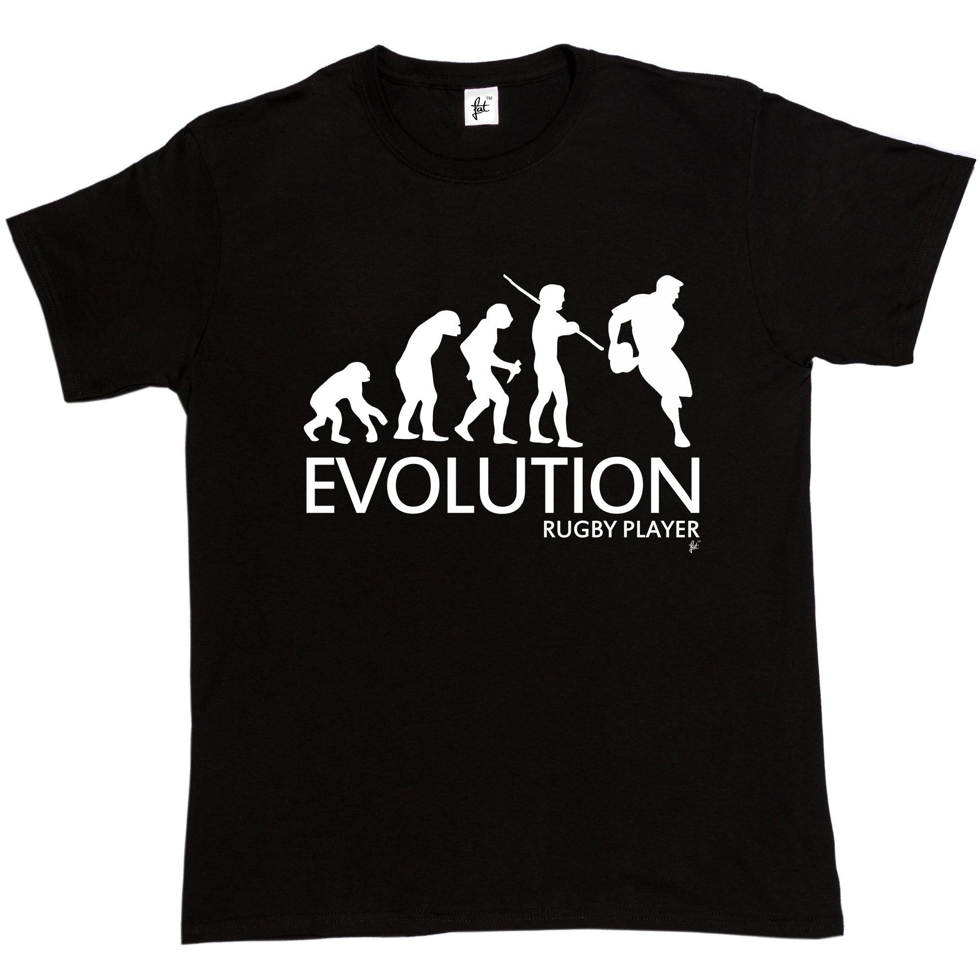 Fancy A Snuggle Evolution of a Rugby Player Black Mens Cotton Short Sleeve T-Shirt Size XXL 2XL