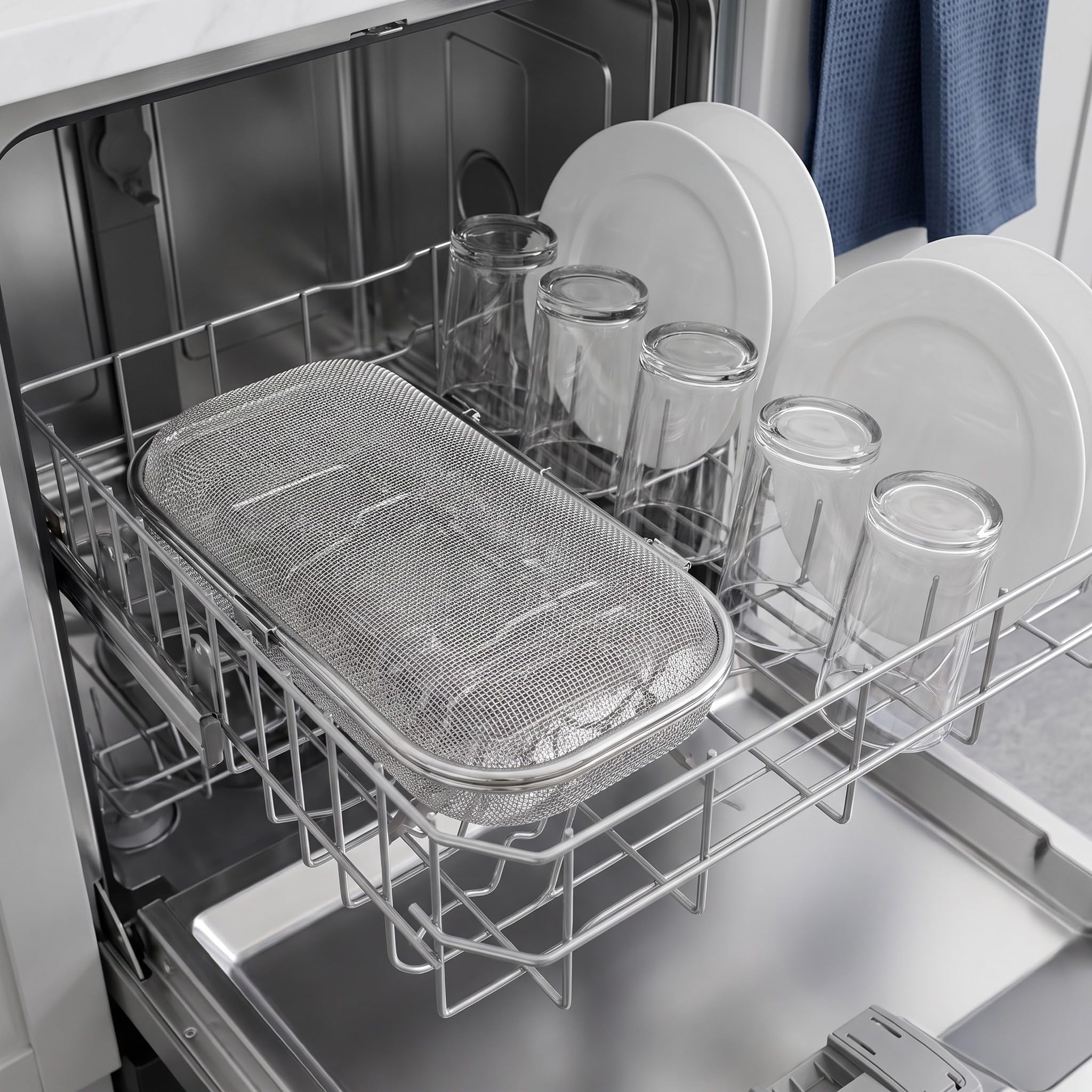 Zerodeko Cesta de acero inoxidable para lavavajillas, para palillos y