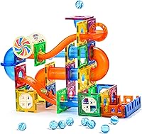 MAGBLOCK 85Pc Magnetic Marble Run Tiles - STEM Building Blocks Kit for Kids 5+ | Educational Magnet Toys Boys Girls