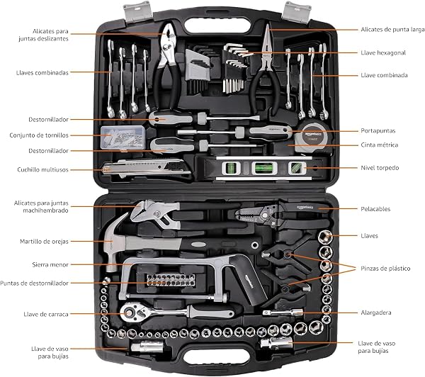 Amazon Basics 173 Piece Household Utility Tool Box - 2