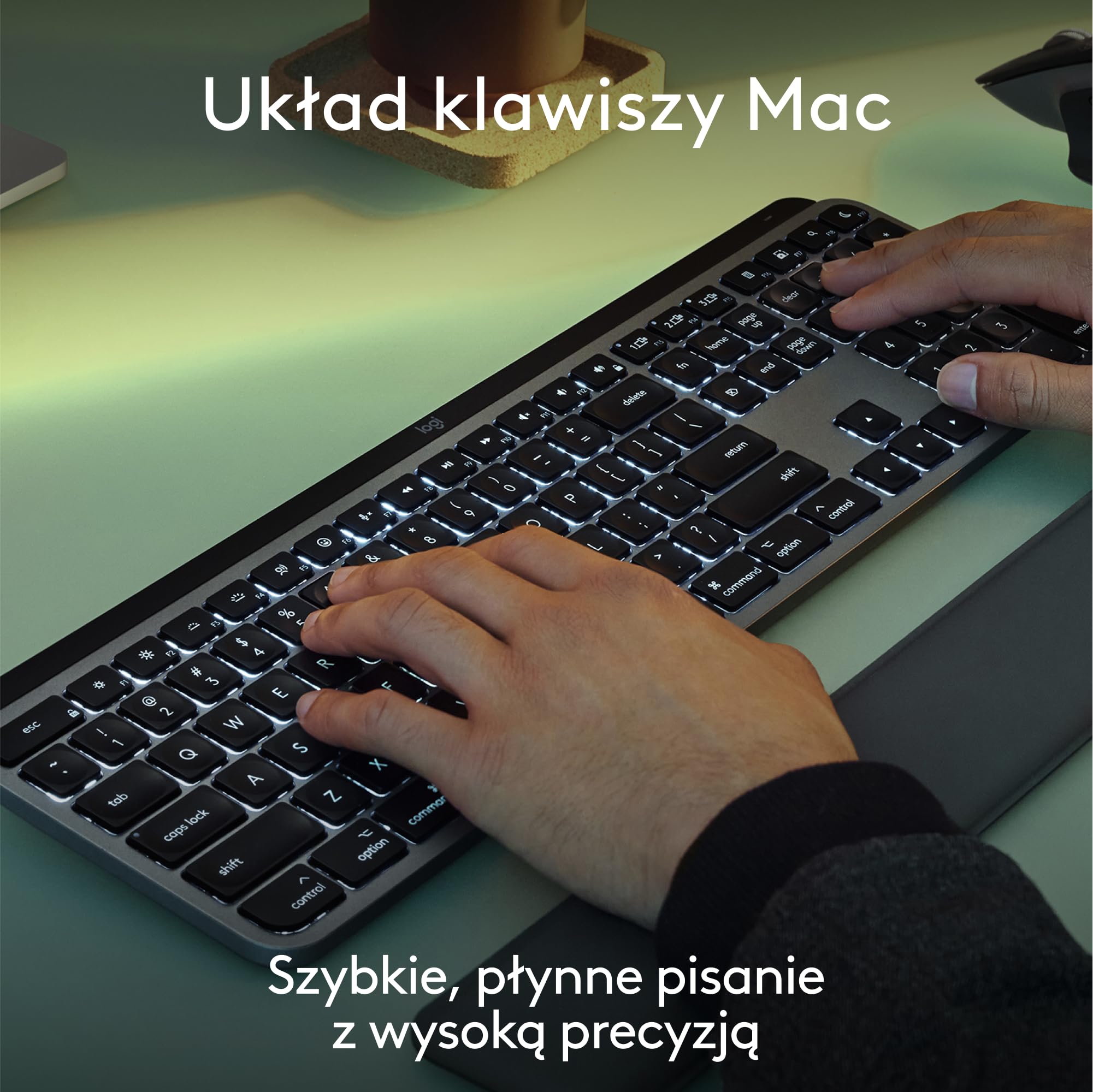 Logitech MX Keys S for Mac, Teclado y ratón inalámbricos (Gris) | Reposamanos, teclado retroiluminado, ratón inalámbrico, desplazamiento rápido, Bluetooth, USB-C, MacBook, iPad, QWERTY ESP