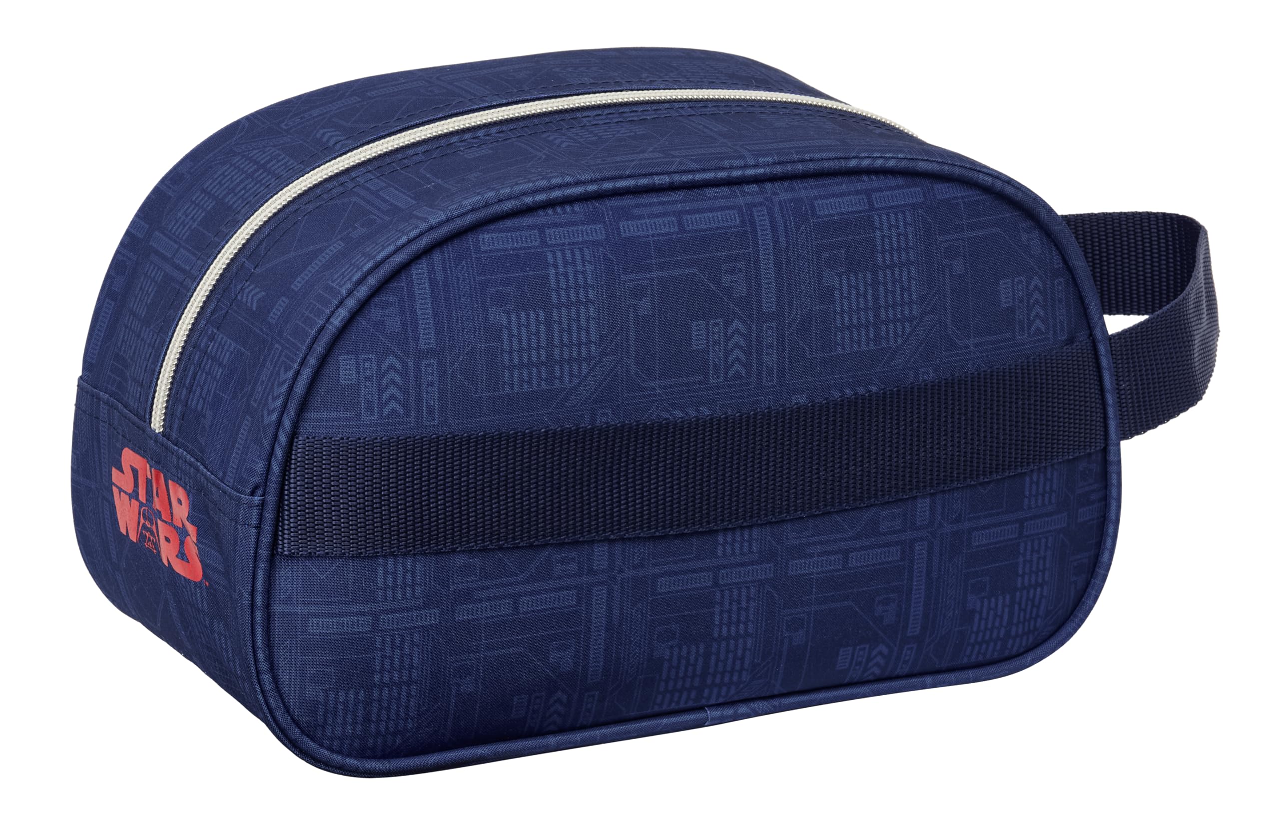 Star Wars Kulturtasche für Kinder, mittelgroß, mit Griff, Kulturbeutel für Kinder, anpassbar an den Wagen, einfache Reinigung, bequem und vielseitig, Qualität und Widerstandsfähigkeit, 26 x 12 x 15 cm