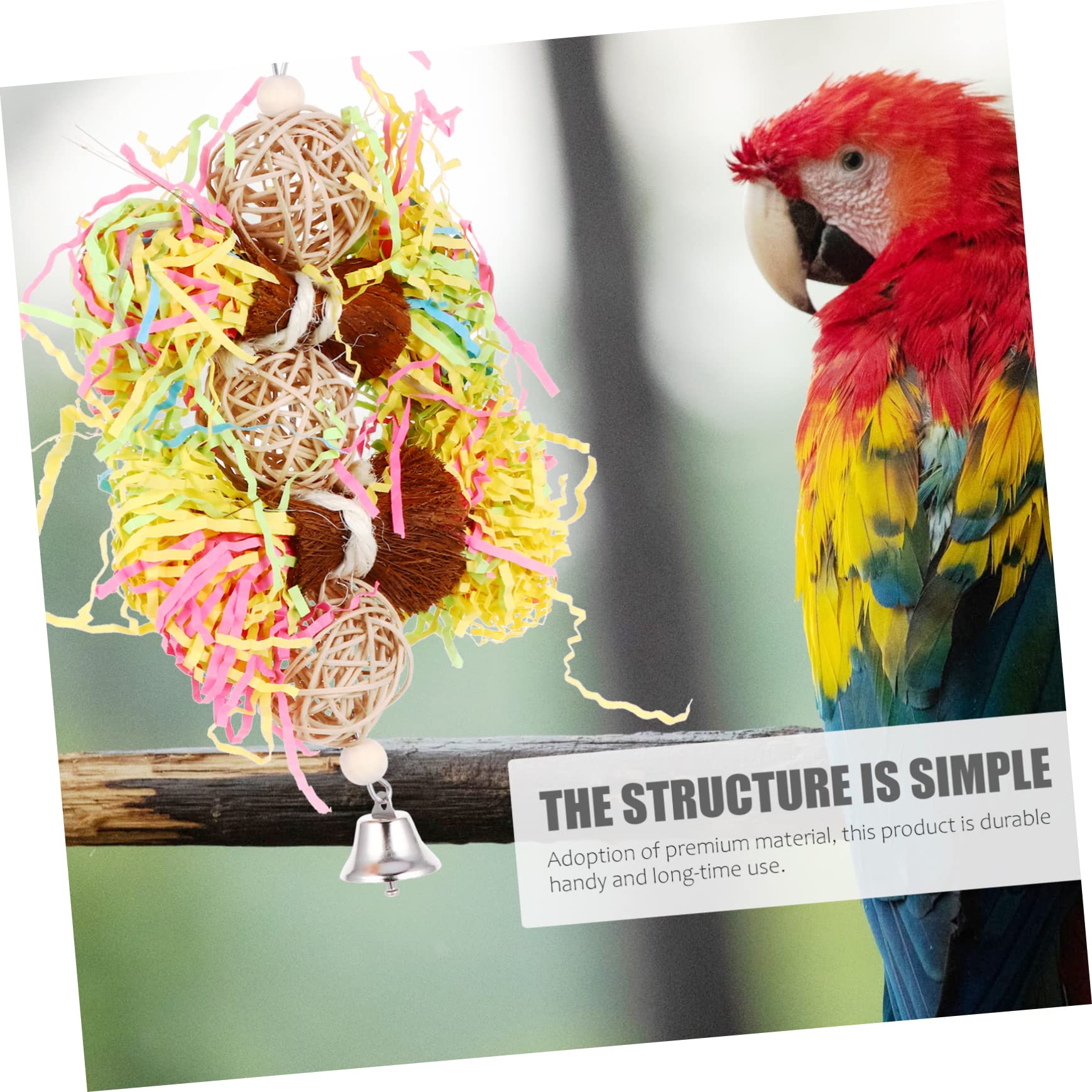 VANZACK 9piezas Juguetes para Aves Accesorios De Interactivos para Loros y Aves Juguetes para Masticar y Desgastar
