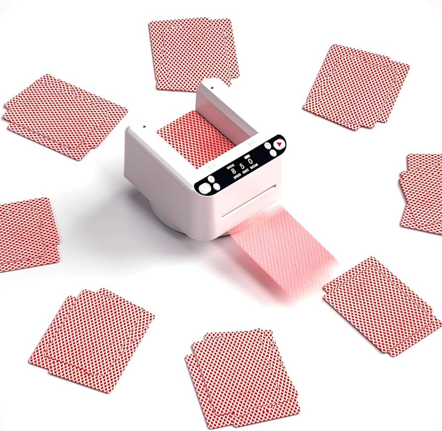 自動カード　シャッフルディーラーマシン　360°回転バッテリー内蔵2000mAh Amazon | TTBD 自動カードシャッフル、カードディーラーマシン360