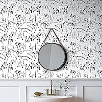 Vista 2 de Surface Style - Papel tapiz para despegar y pegar, papel tapiz contemporáneo para dormitorio, artículos esenciales para el dormitorio, autoadhesivo