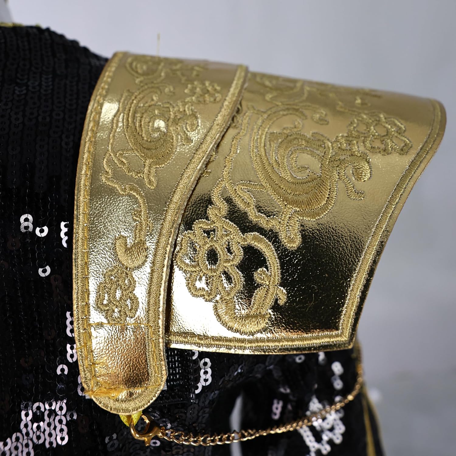 Costume Cosplay Golden For Girls Women With Wigs Halloween Top Pants Full Set Outfit - Image 2