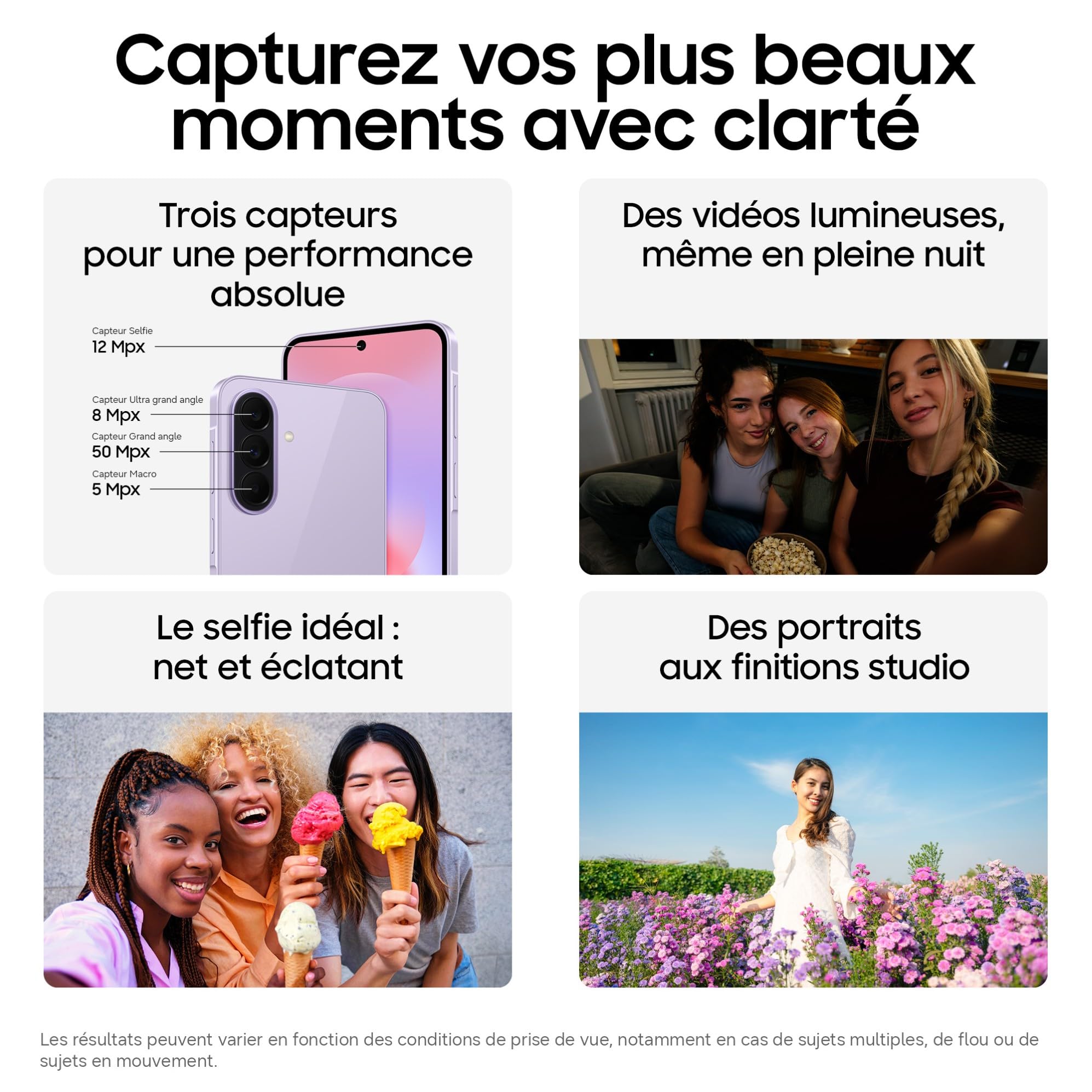 Samsung Galaxy A37 5G, Smartphone Android 5G avec l'IA accesible à Tous, 256 Go, RAM 8 Go, Chargeur Secteur Rapide 25W Inclus, Smartphone déverrouillé, Lavande, Version FR