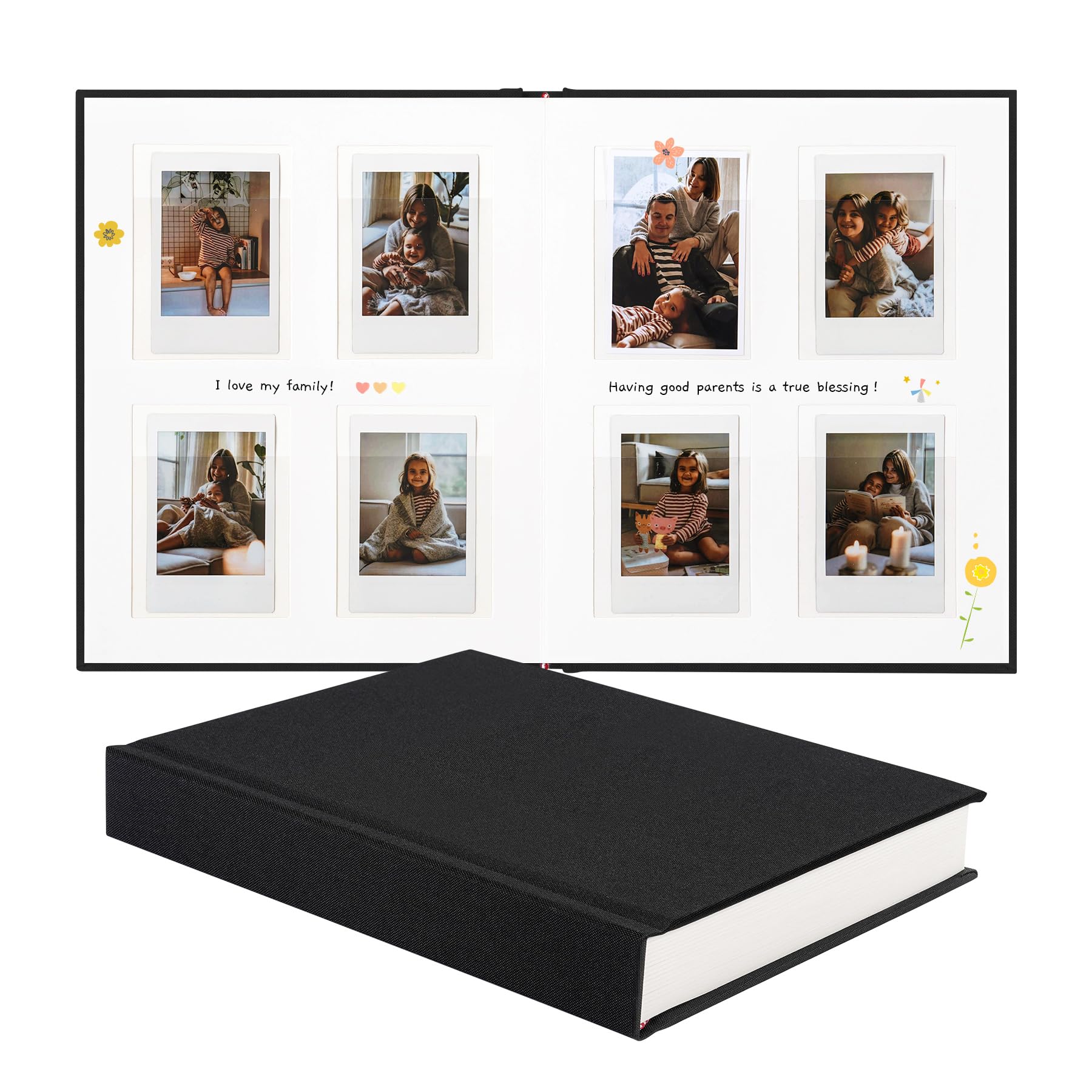 Photo 1 of Rseozr Instax Mini Photo Album with Writing Space, Linen Cover, Black