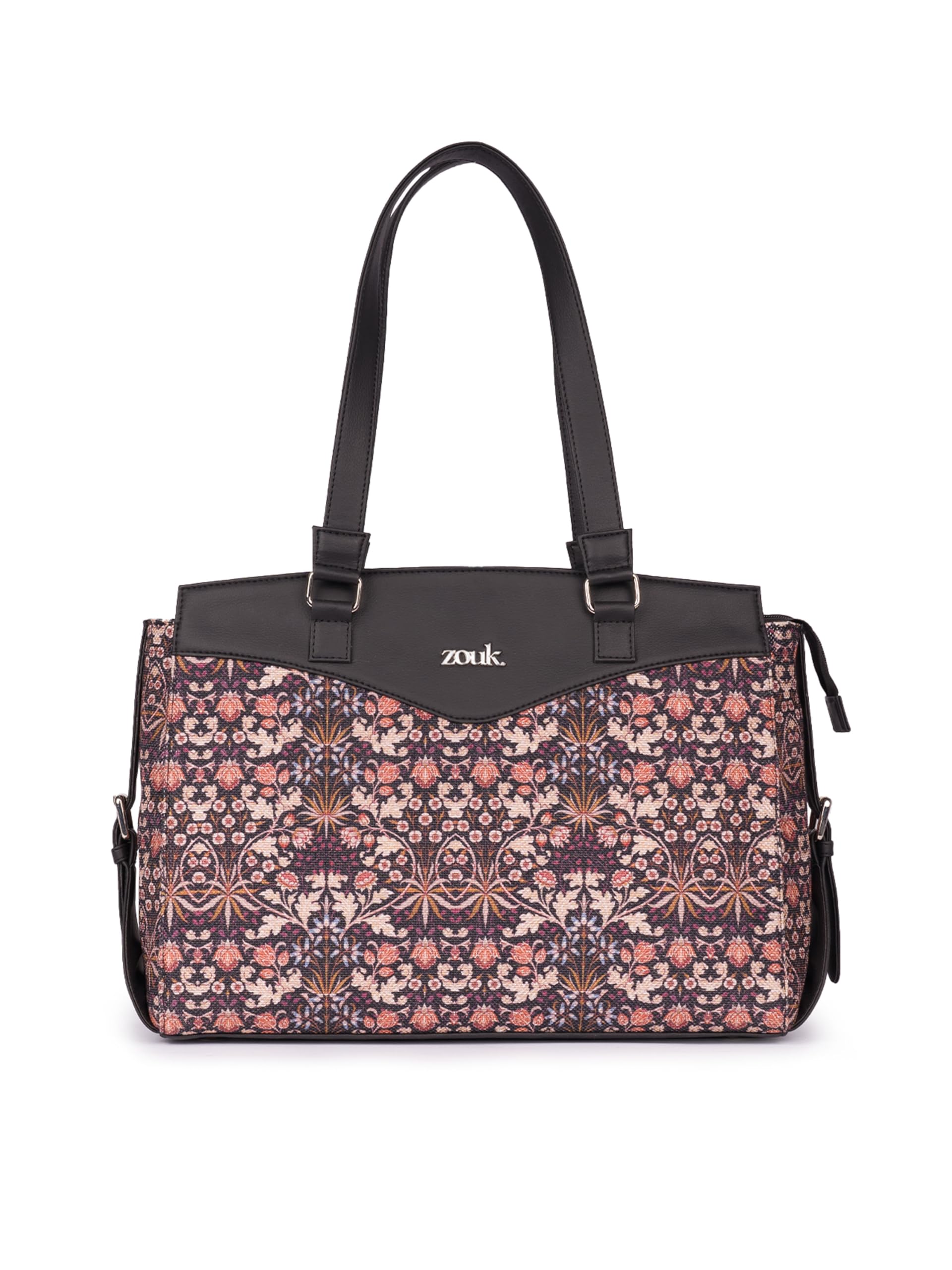 Jute Vegan Leather Women's Work Bag With Double Handles Strap-image-33
