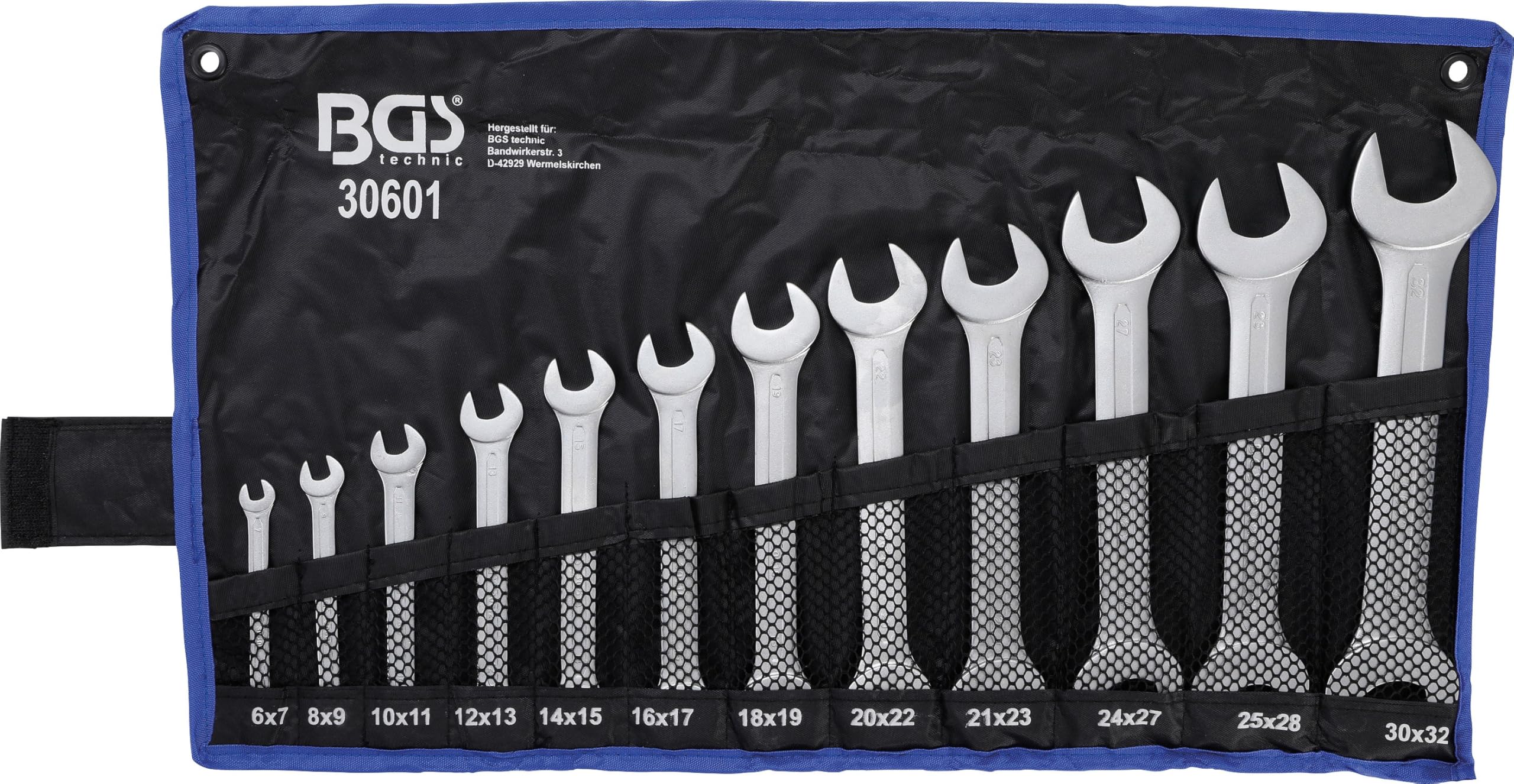 BGS 30601 | Double Open End Spanner Set | 6-32 mm | 12 pcs