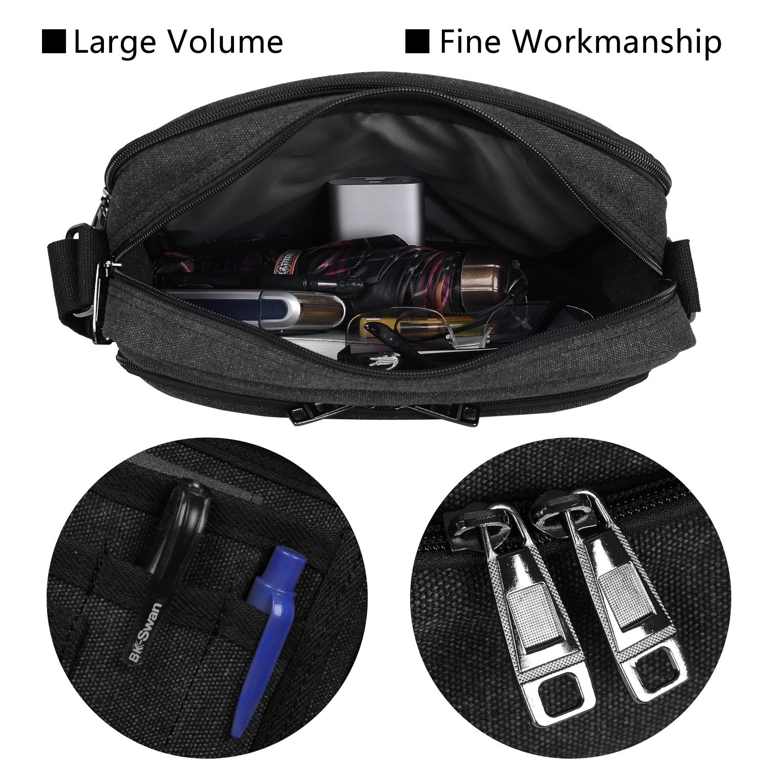 Borse a spalla,LOSMILE Uomo Messaggero Sacchetto di Tela Casual Spalla per Lavoro, a Scuola, Uso Quotidiano.