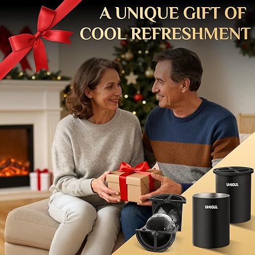 Miniatura 3 de Clear Ice Cube Maker, 2.5" Stainless Steel Ice Ball Maker Mold for Whiskey & Cocktails, Non-BPA Premium Silicone Ice Cube Molds, Easy-Release Sphere