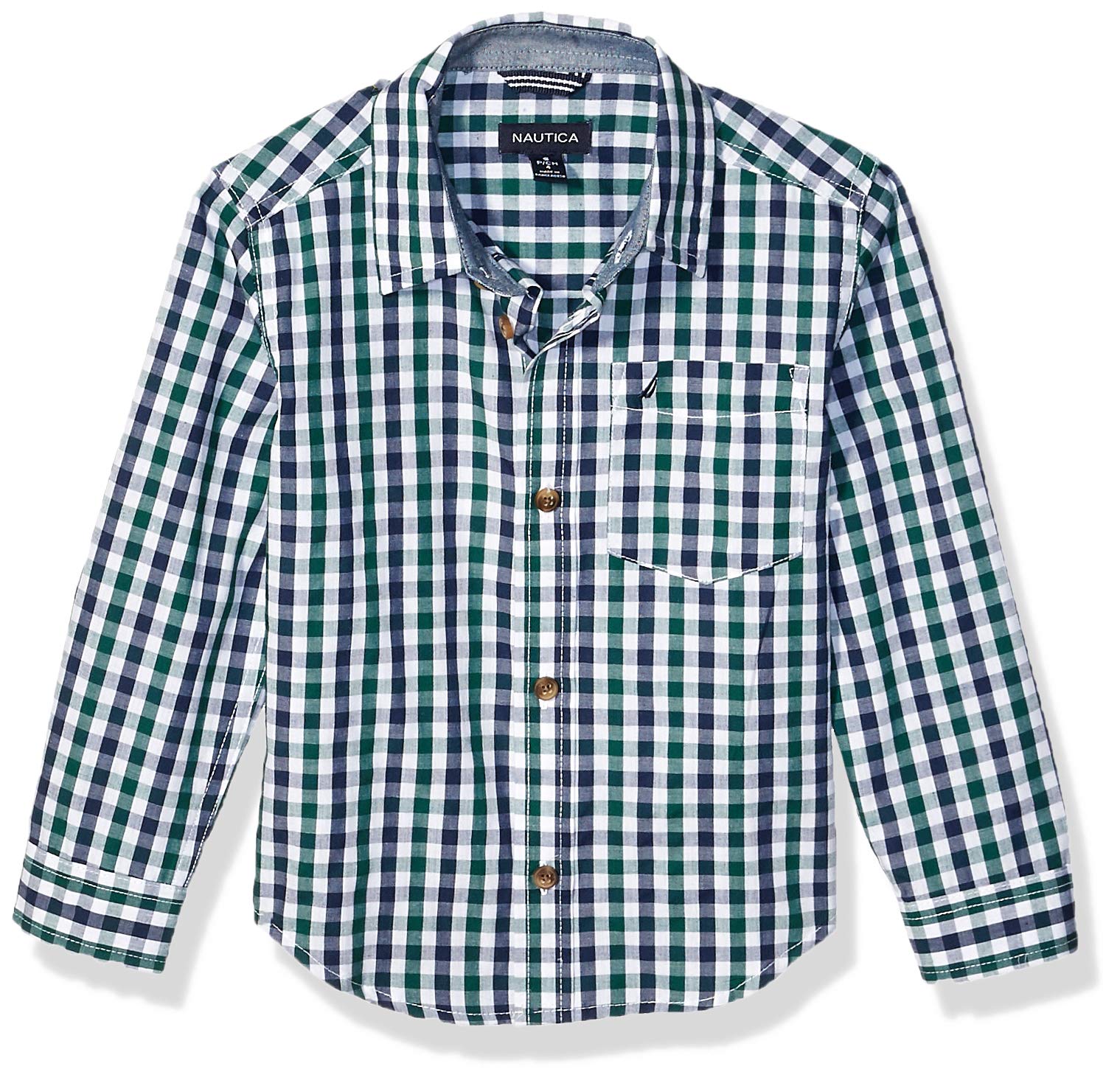 Boys' Long Sleeve Woven Plaid Shirt