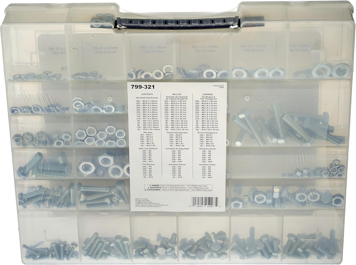 Dorman 799-321 Class 8/8.8 Metric Hardware Value Pack- 32 Sku's, 514 Piece Universal Fit