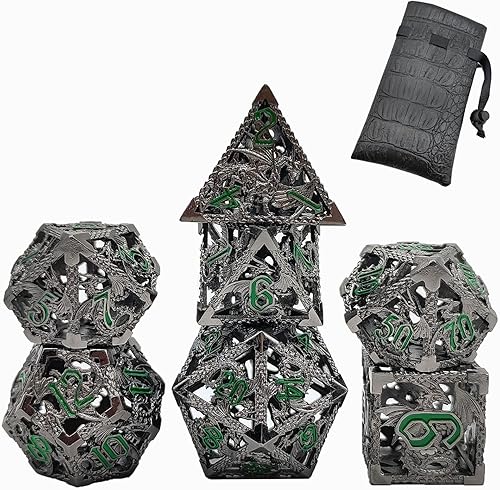 DND - Juego de dados de mazmorras y dragones de metal DD dados poliédricos RPG MTG Pathfinder Shadowrun juegos de rol accesorios de regalo D N D D20