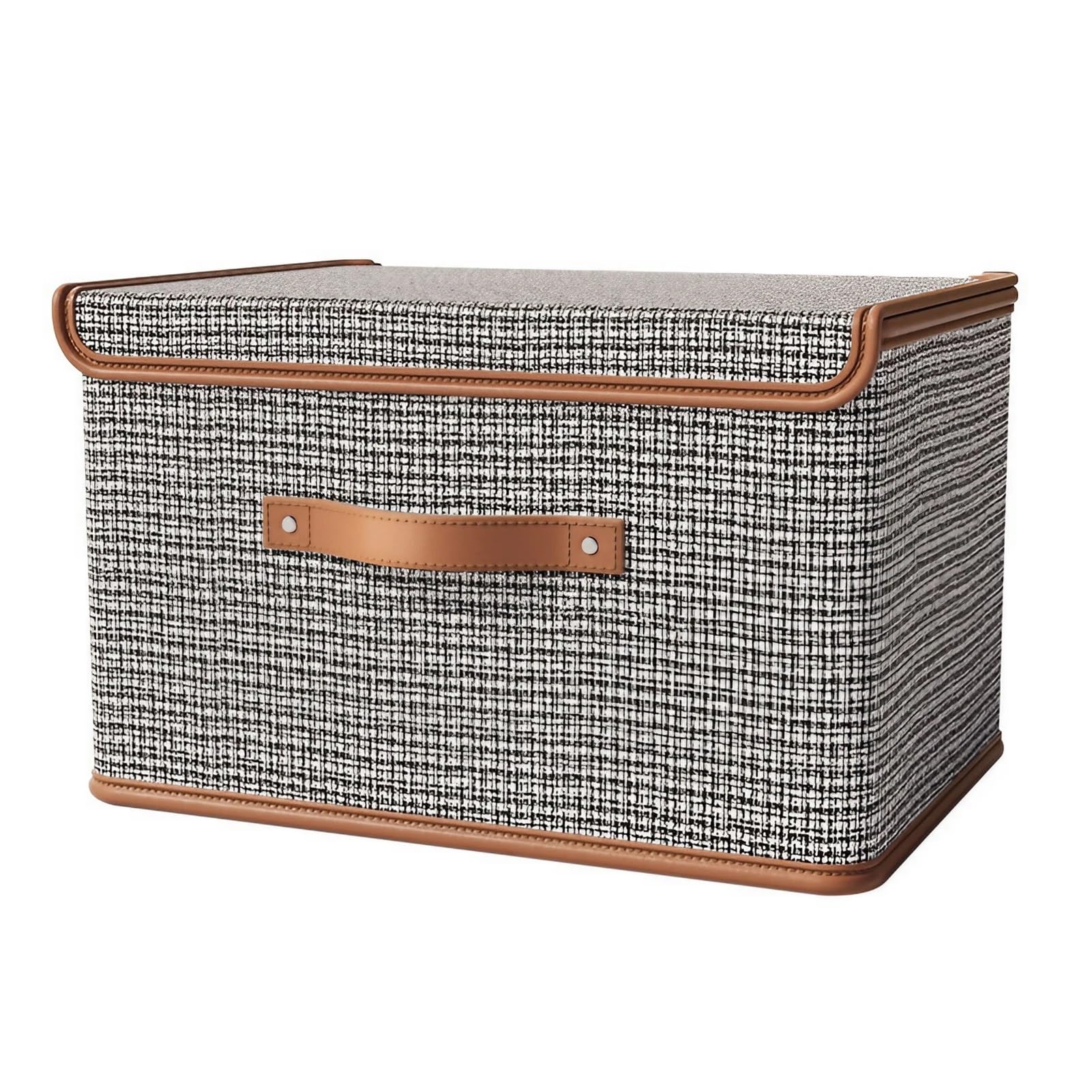 YWMEAC Fabric Organiser Storage Boxes with Lids, Dustproof Stackable Collapsible/Collapsible/58 * 40 * 35 cm