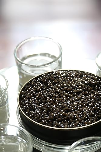 Miniatura 2 de Royal Amber Siberian Caviar - Huevas de esturión Baerii - Dinastía Cru (4 onzas (3.99 oz))