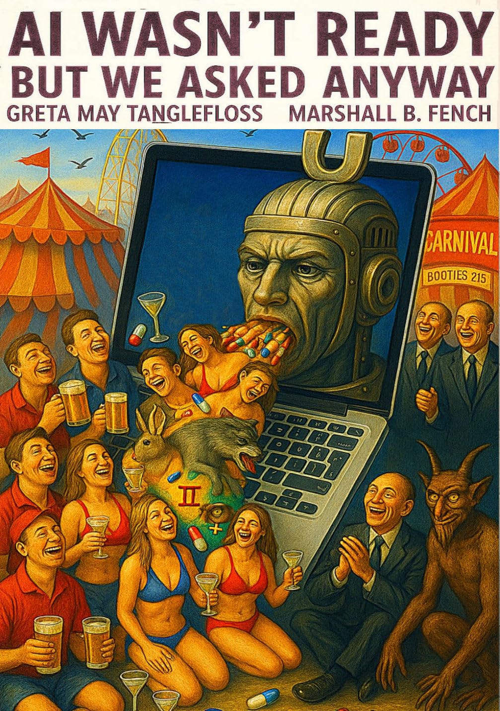 AI Wasn't Ready But We Asked Anyway: A nonfiction fantasy handbook for lovers of AI, featuring crypto satire, diabetes recipes, online gifts for children, drugs, and even porn!