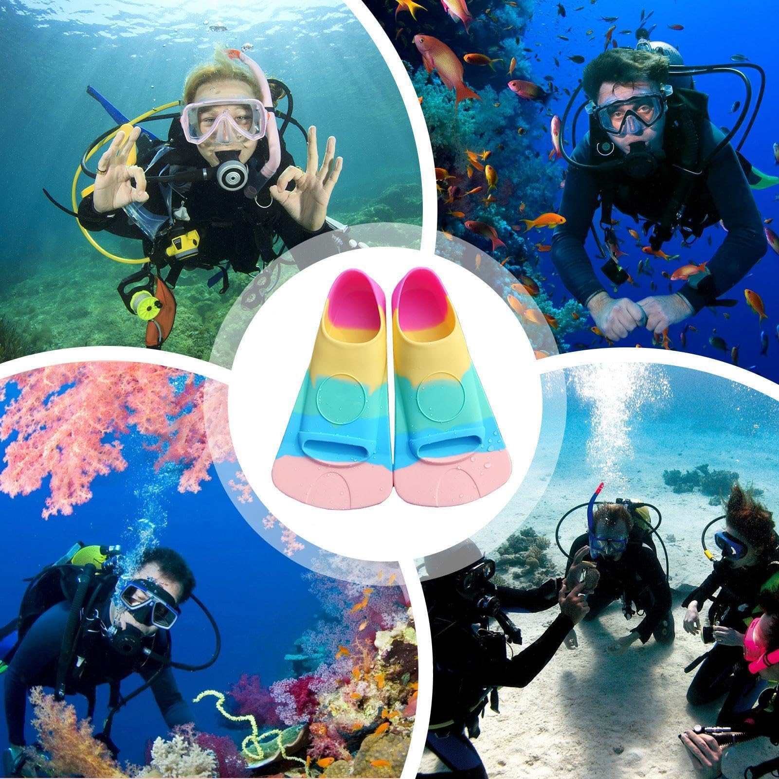 Pinne da nuoto per bambini | Forniture professionali per immersioni, accessorio multiuso per allenamento di nuoto per ragazze e bambini