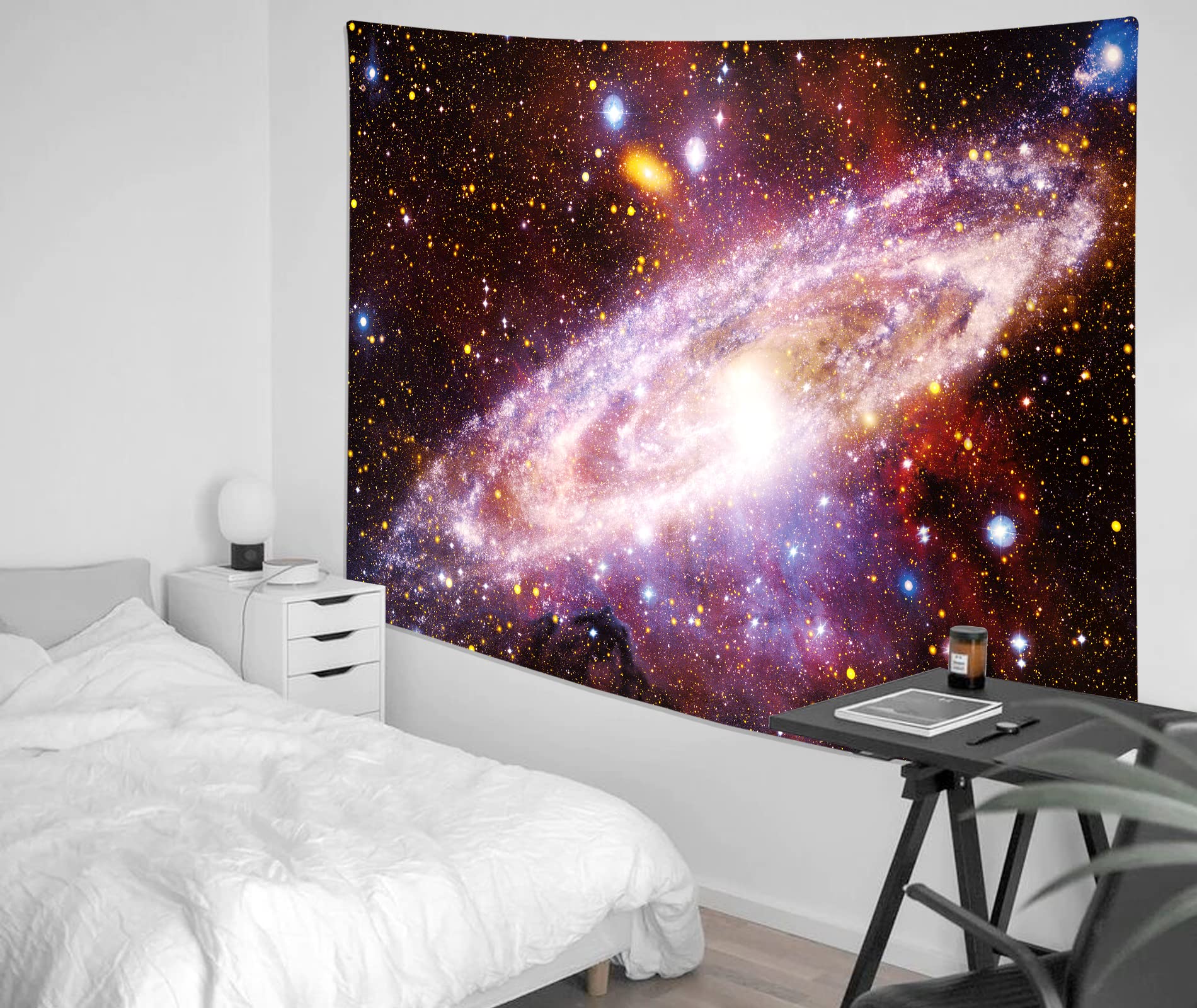 HOLAVIDA Arazzo Galassia Fluorescente Spazio Esterno Cielo Stellato Astratto Appeso a Parete Estetica Astronomica Misteriosa Decorazione Della Parete (200x150cm)
