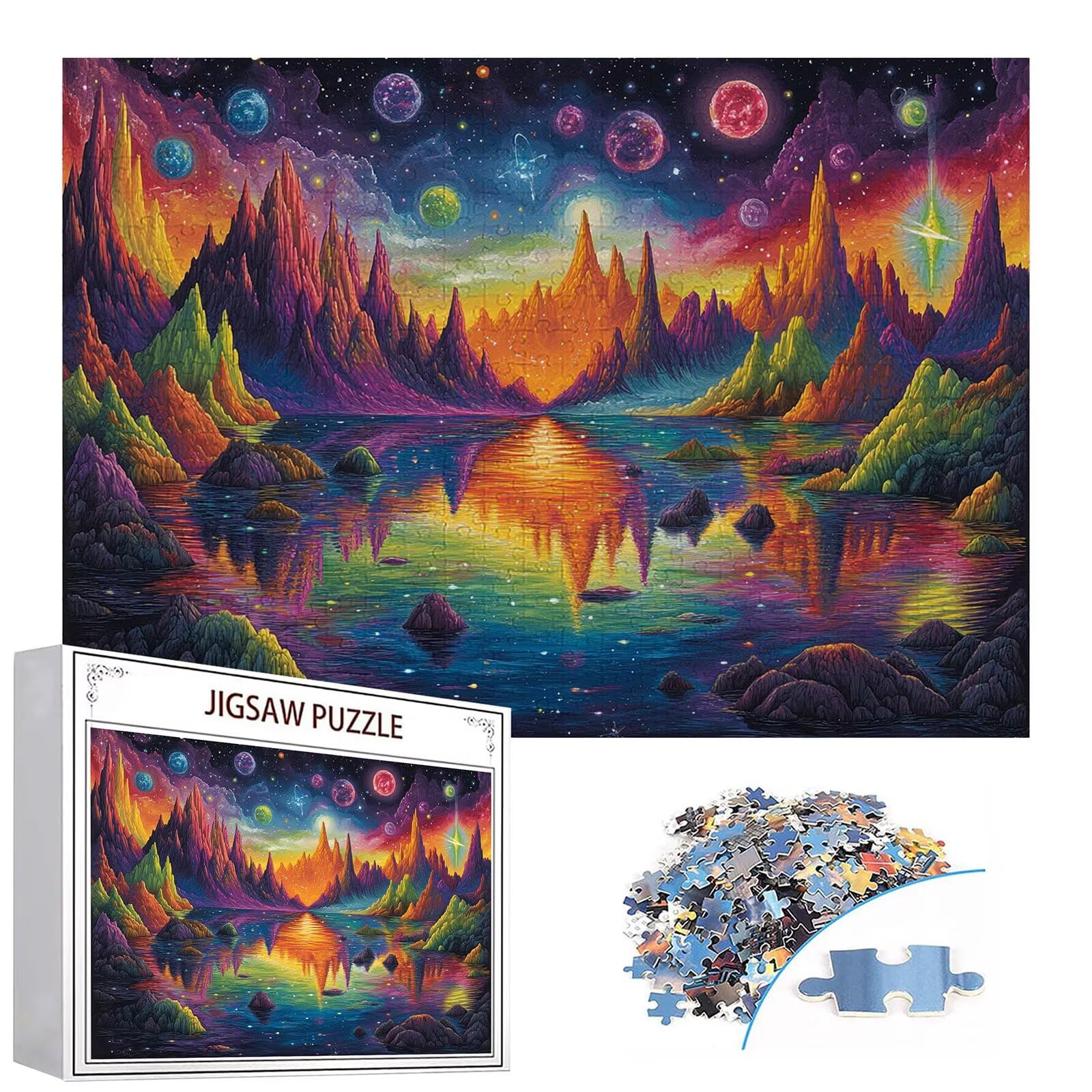 Puzzle 3000 elementów górskie puzzle dla dorosłych jezioro 122 x 81 cm Unikalne rzemiosło klasyczne 3D drewniane układanka do rodzinnych gier biznesowych, układanka do samodzielnego wykonania nawet do